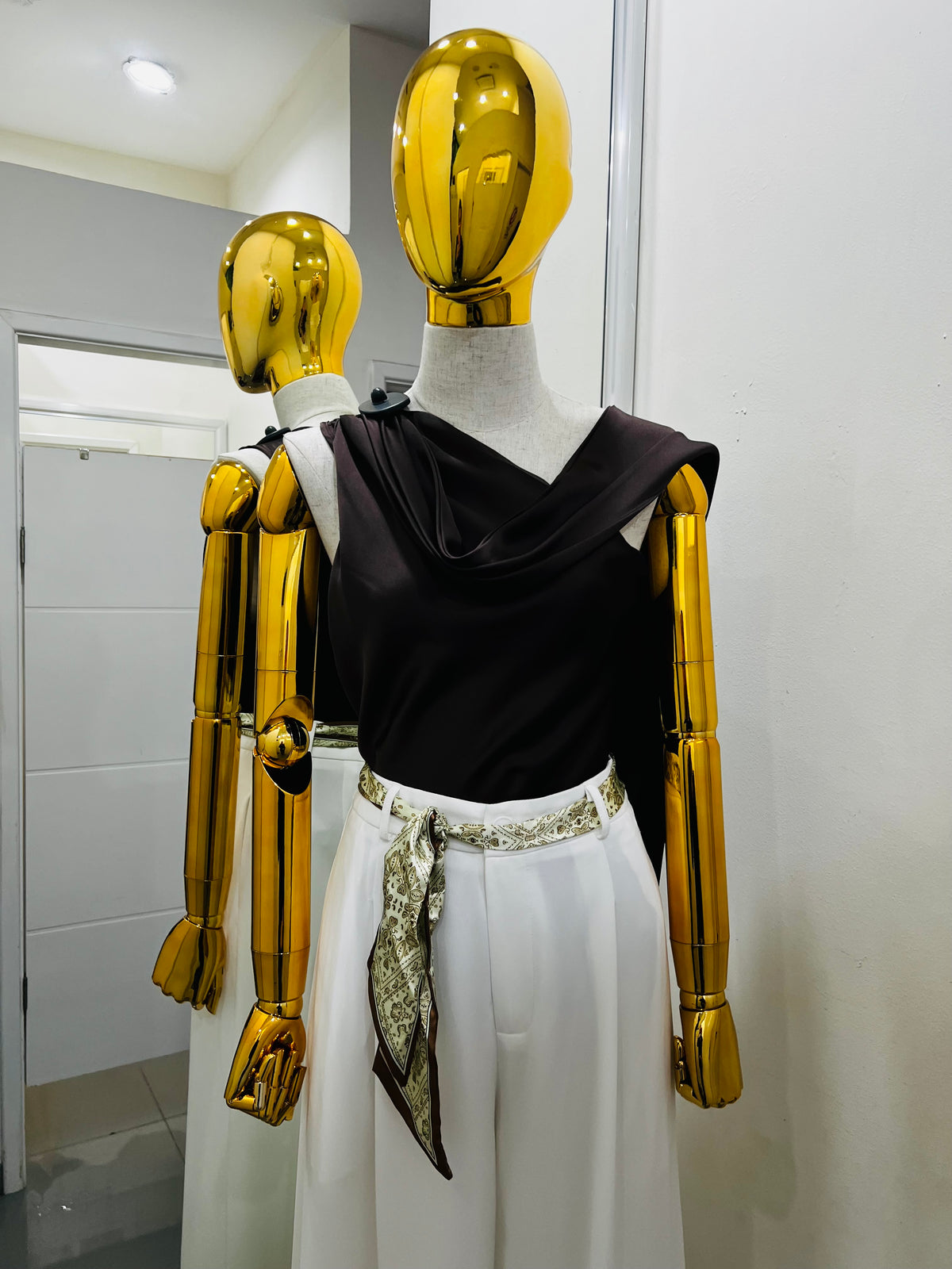 Blusa de satín