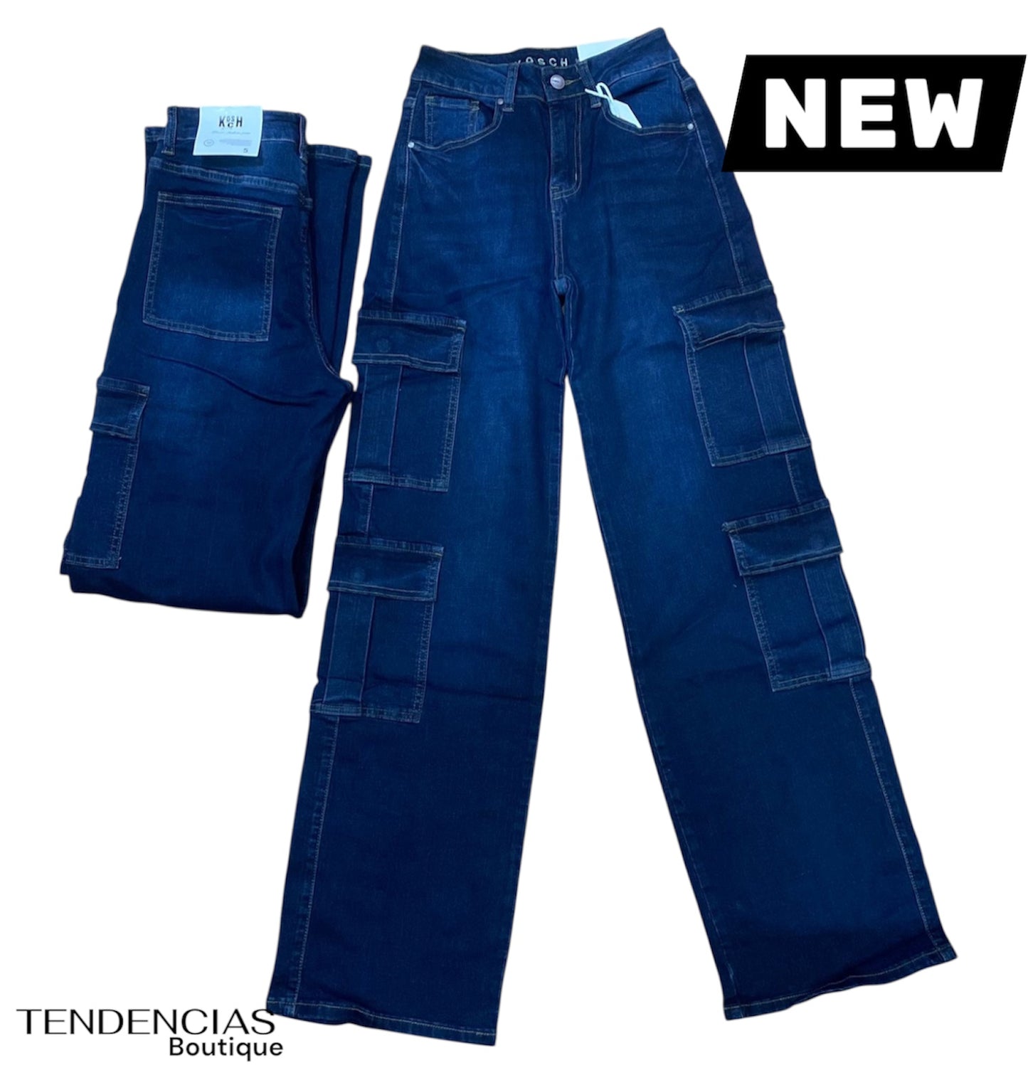 Pantalón Cargo Mezclilla