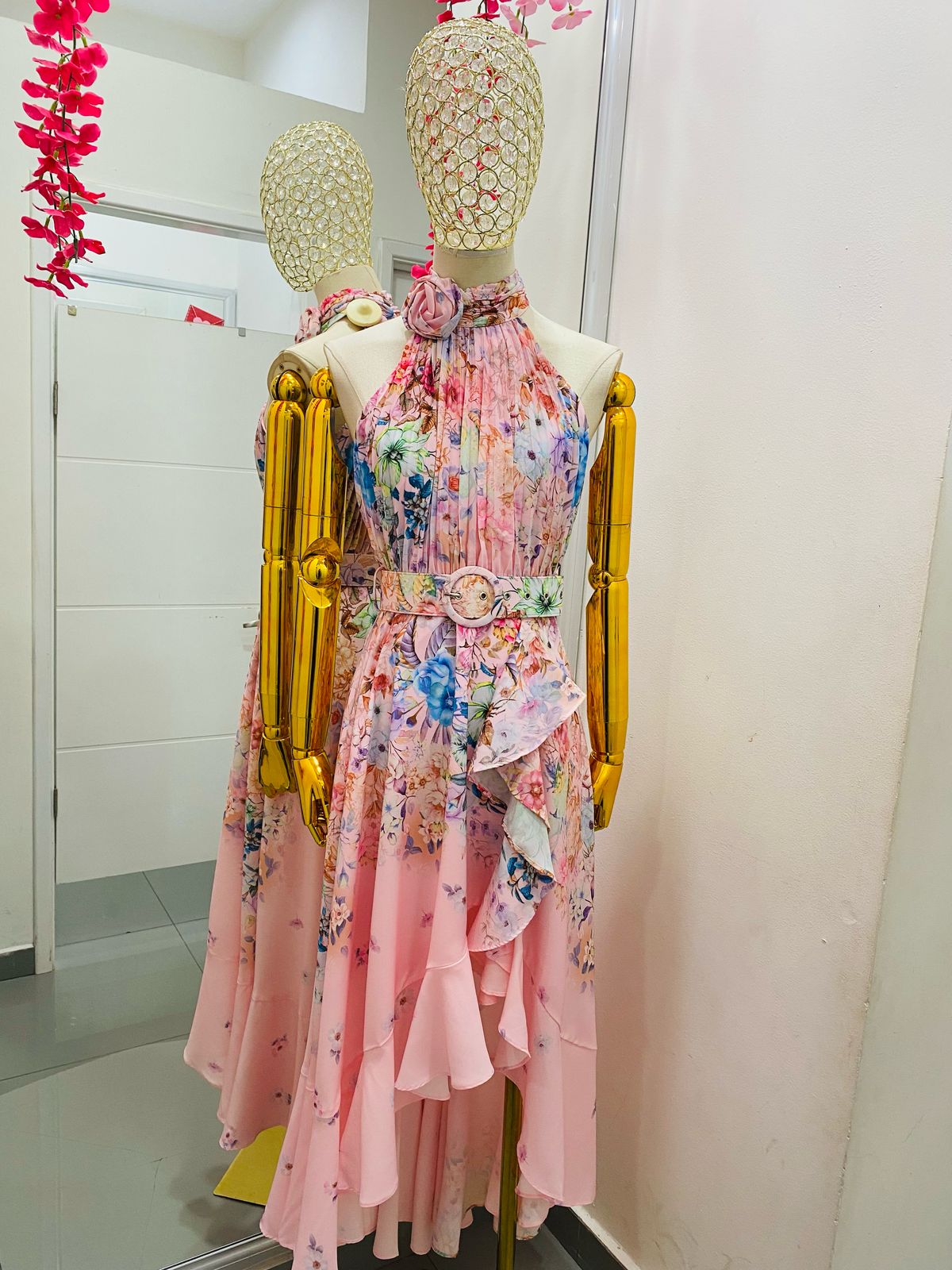 Vestido Flores Halter