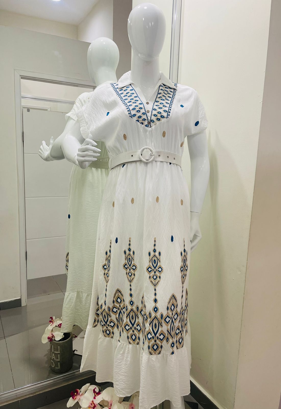 Vestido Largo bordado