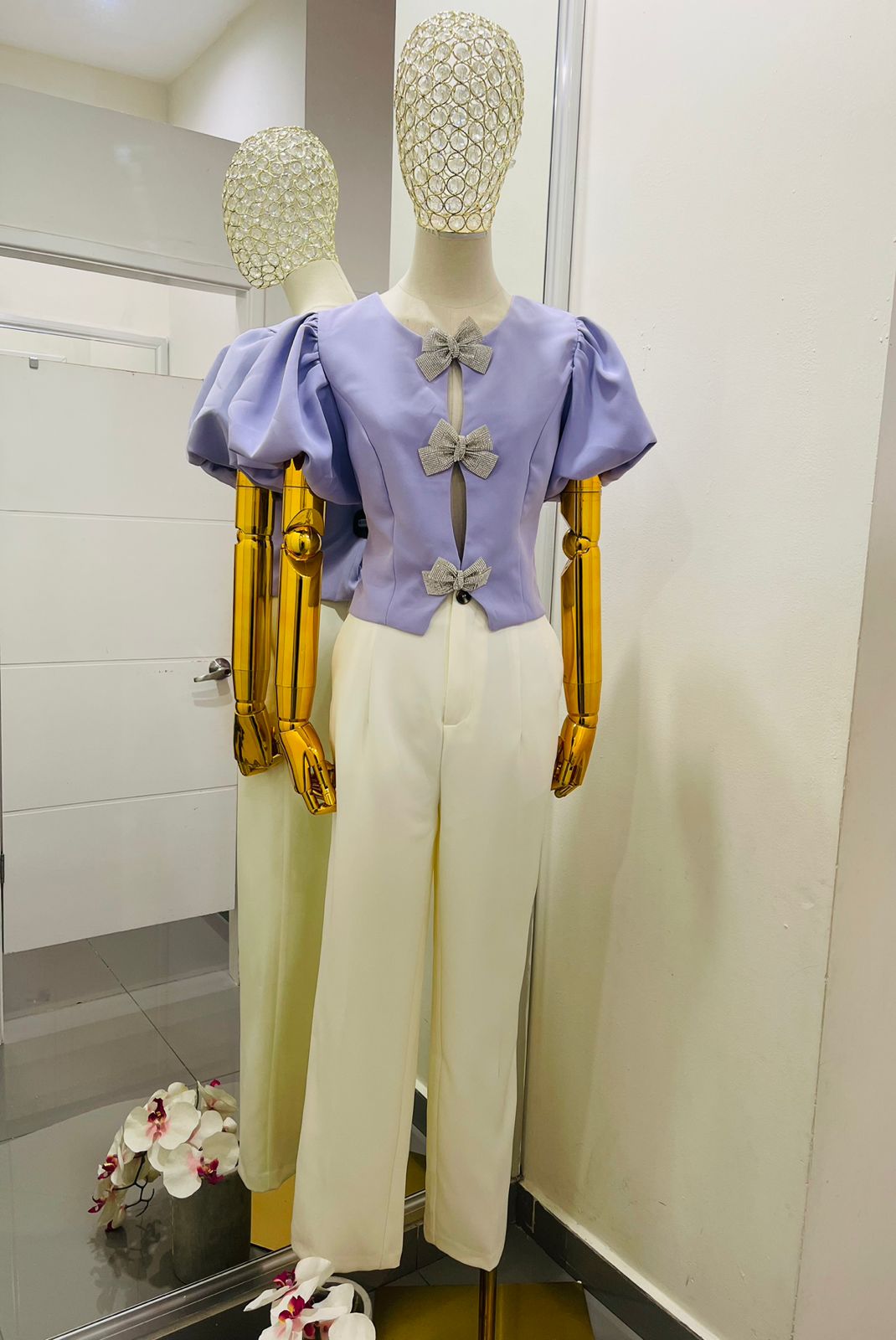 Blusa Moños Cristales