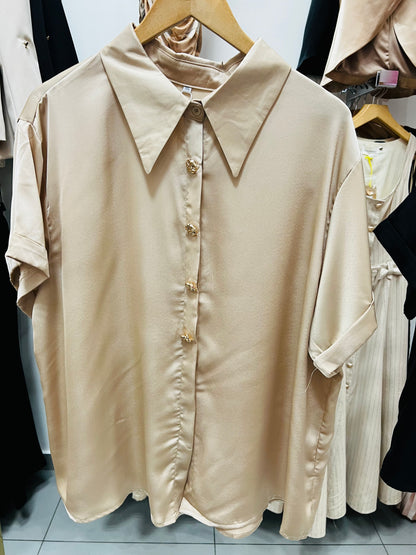 Blusa de satín