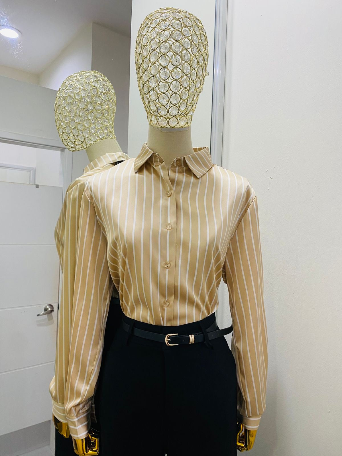 Camisa satin rayada