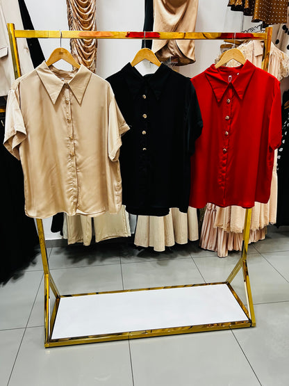 Blusa de satín