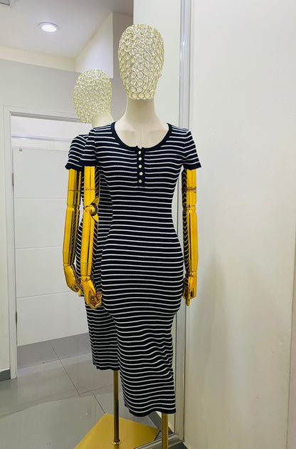 Vestido bodycon de rayas