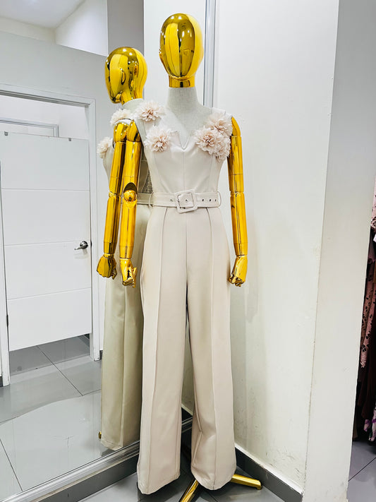 Palazo beige con flores
