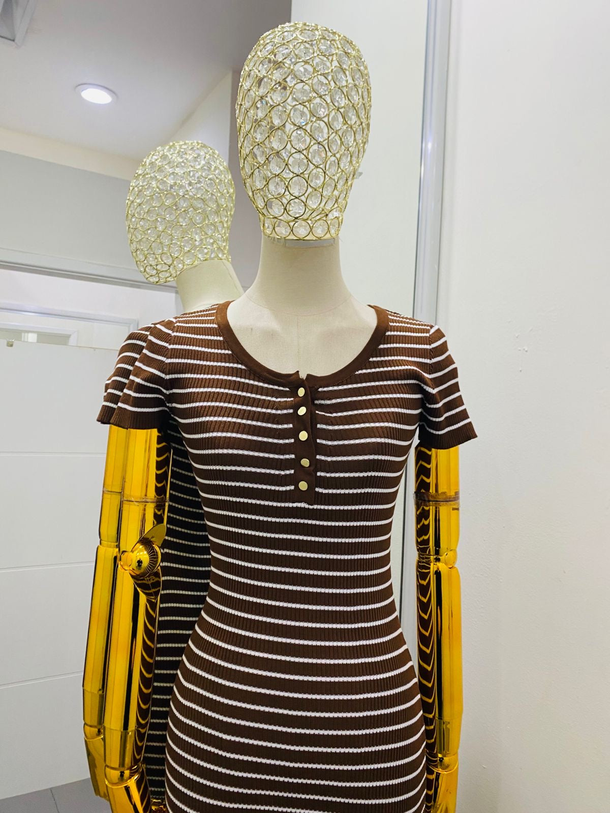 Vestido bodycon de rayas
