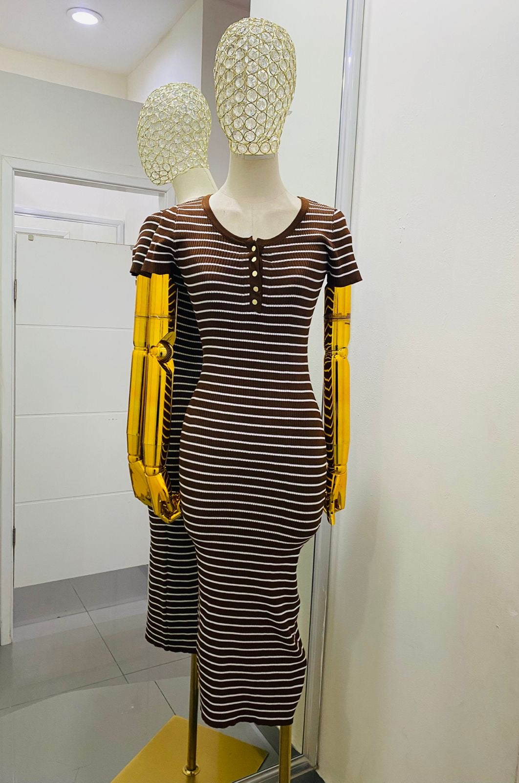 Vestido bodycon de rayas