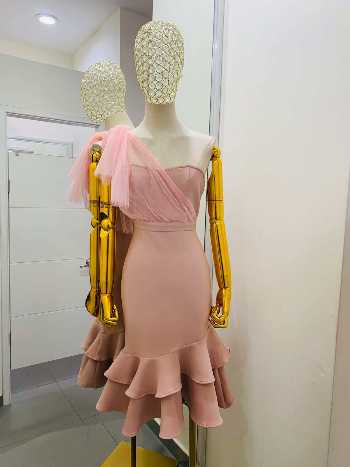 Vestido rosa bodycon