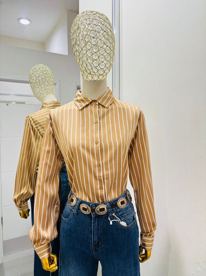 Camisa satin rayada