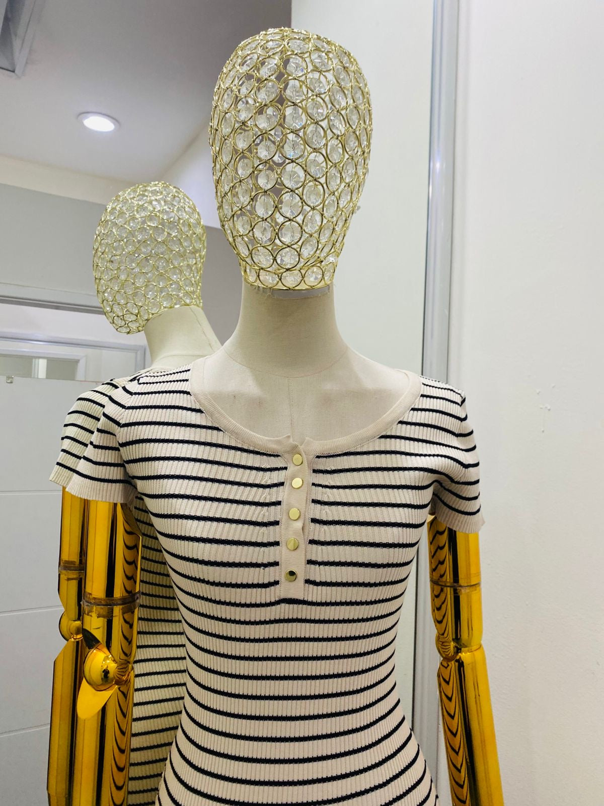 Vestido bodycon de rayas