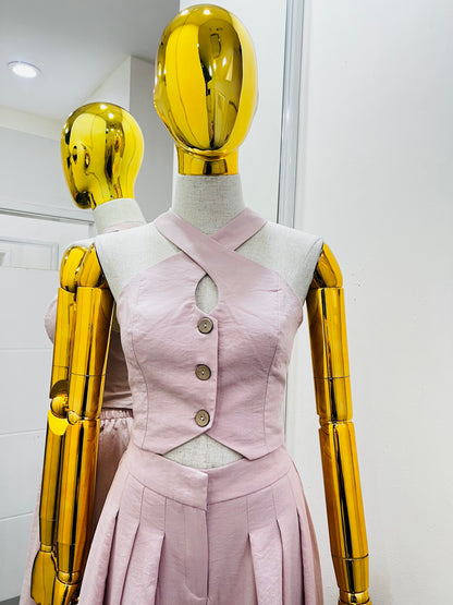 Conjunto rosa pantalón y blusa