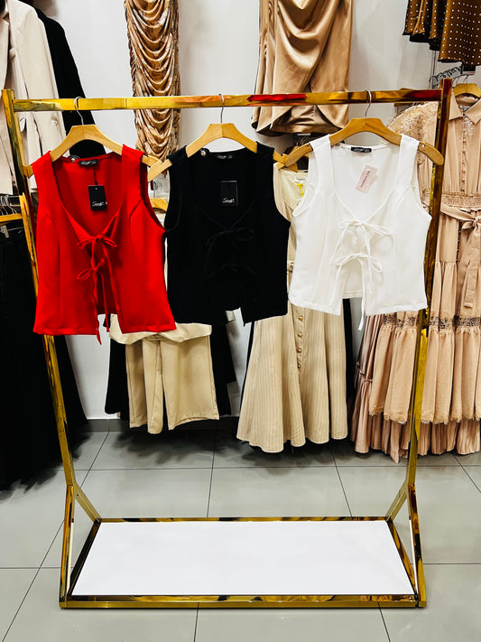 Blusa sin mangas con moños