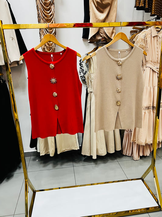 Chaleco invierno con botones