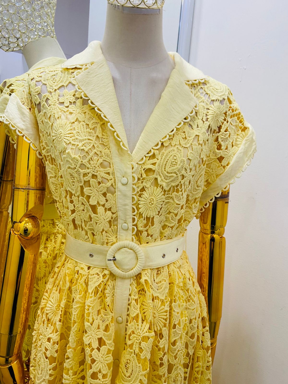 Vestido largo de encaje