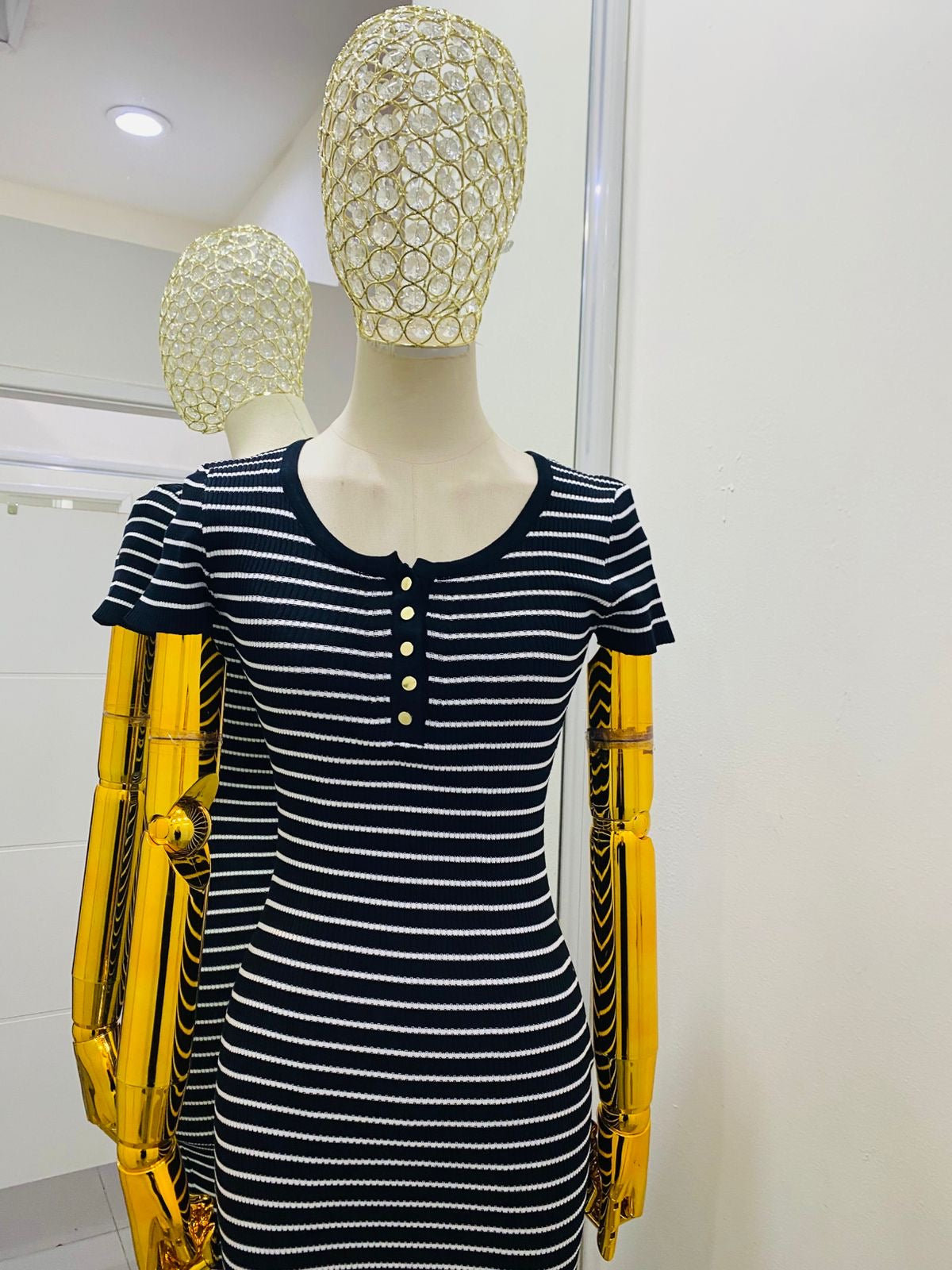 Vestido bodycon de rayas