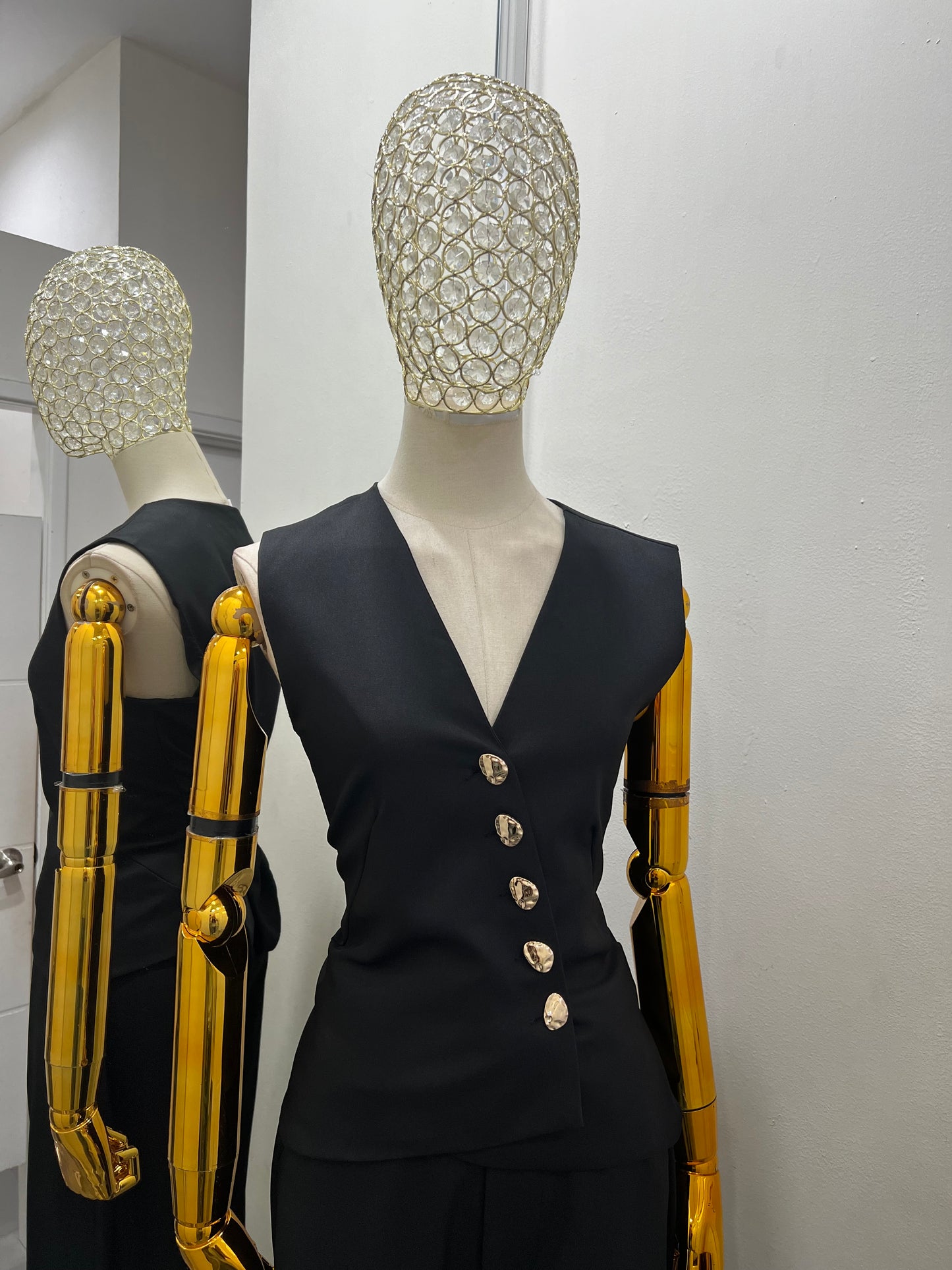 Conjunto negro de tres piezas