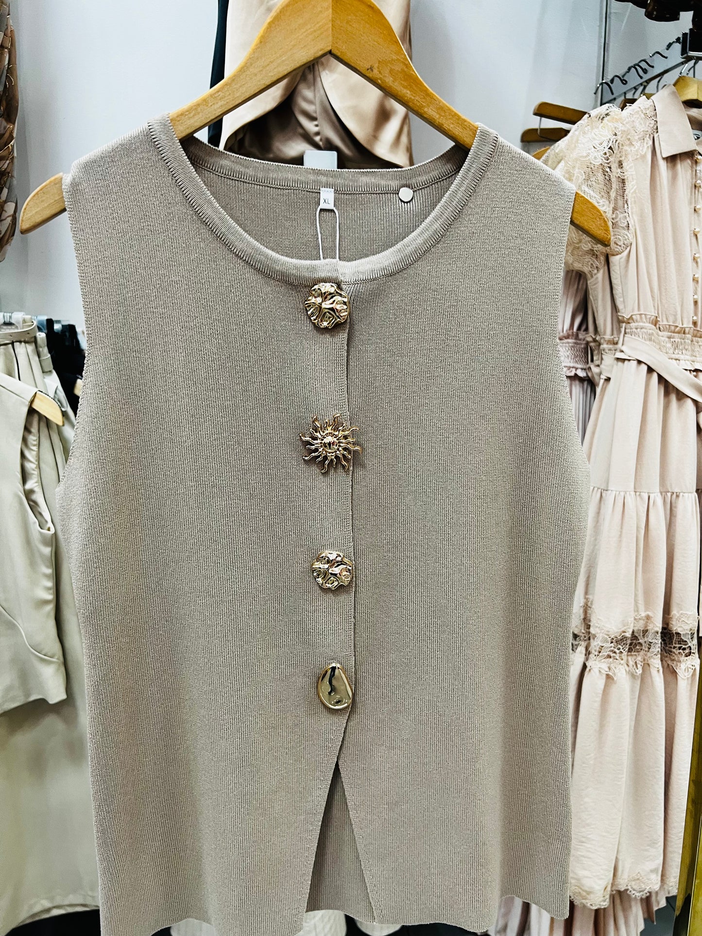 Chaleco invierno con botones