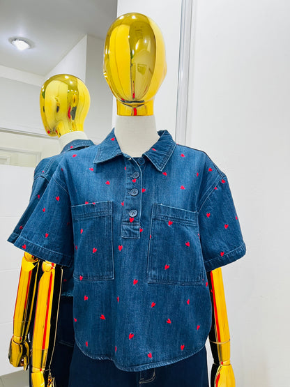 Blusa de mezclilla corazones