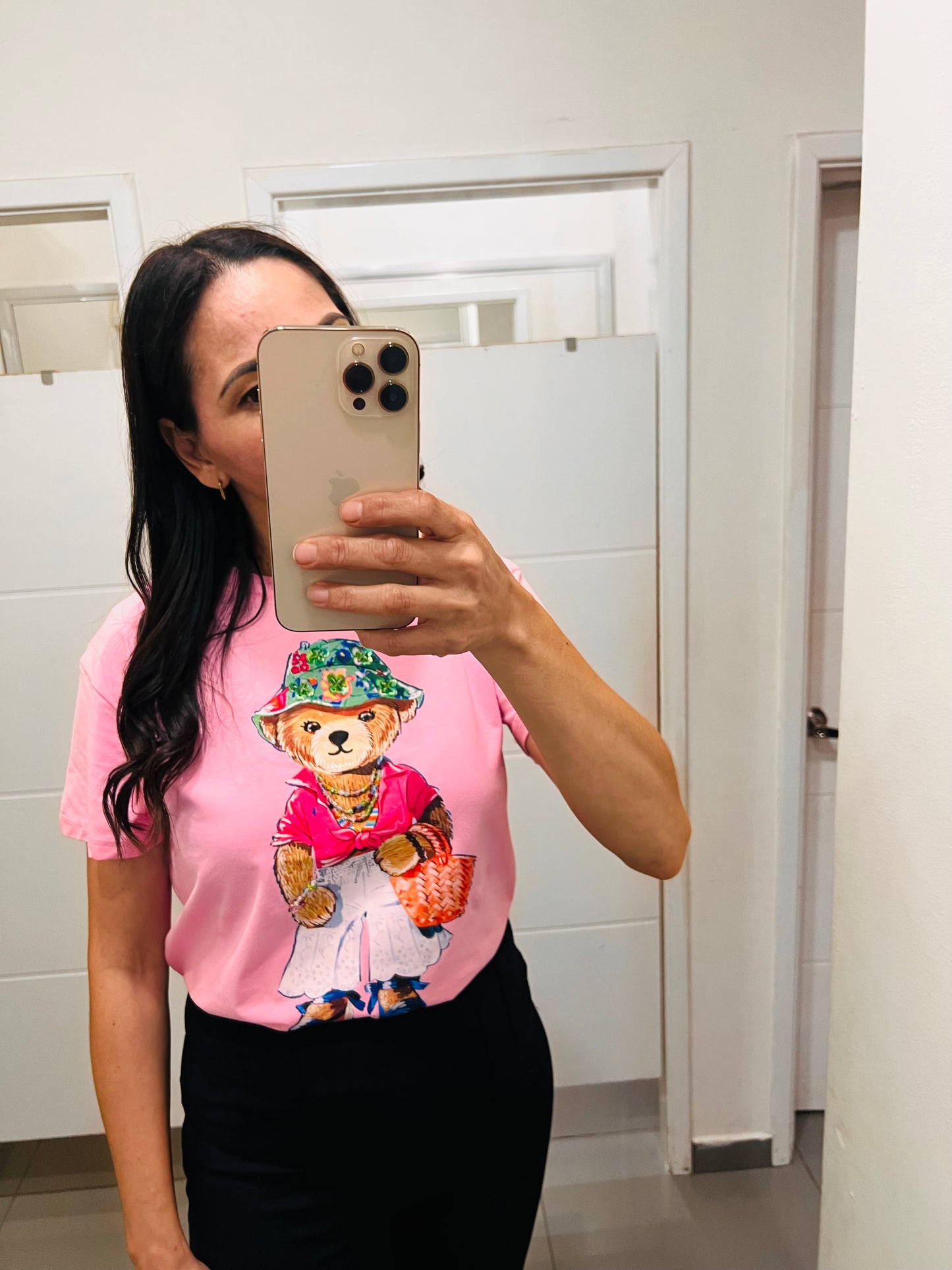 Camiseta Oso Rosa
