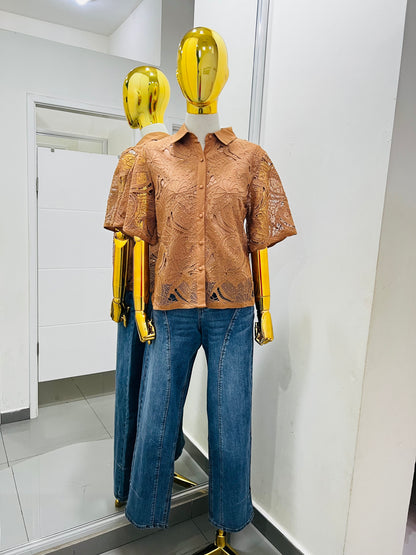 Blusa de encaje
