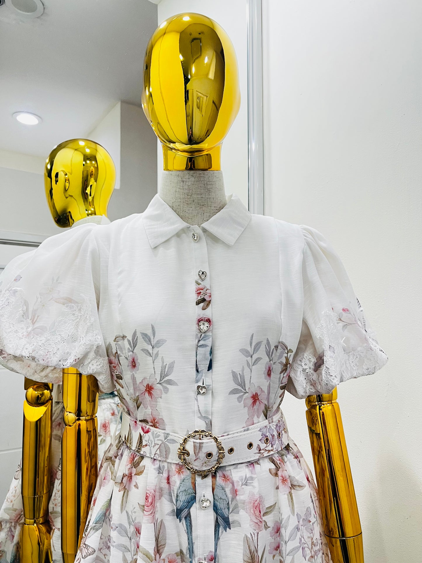 Vestido blanco con estampado