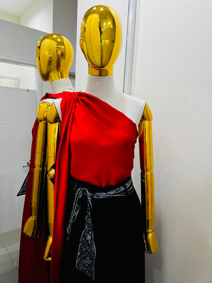 Blusa de satín
