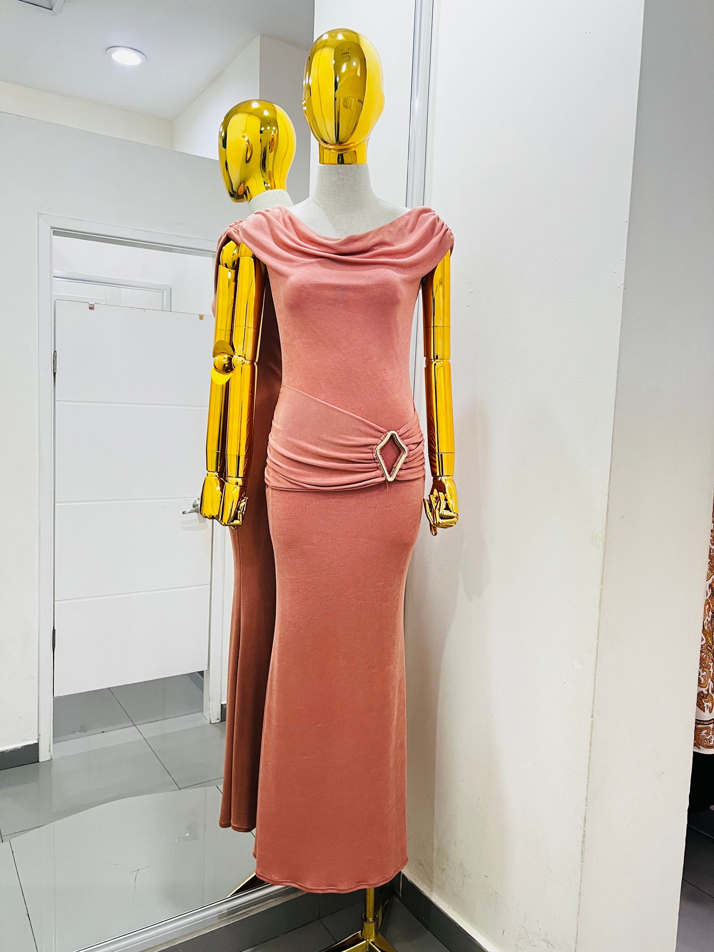 Vestido rosa bodycon