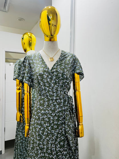 Vestido verde con estampado