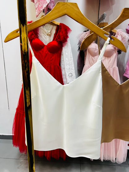 Blusa de tirantes satín