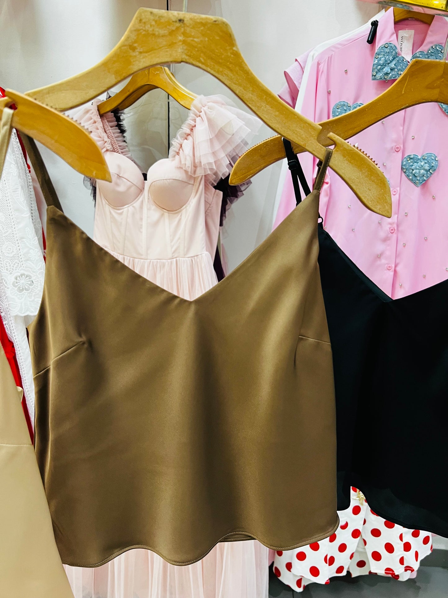 Blusa de tirantes satín