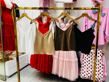 Blusa de tirantes satín