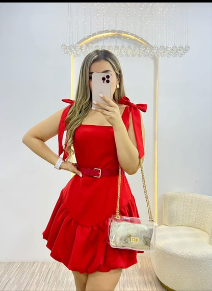 Vestido Moños Cinto
