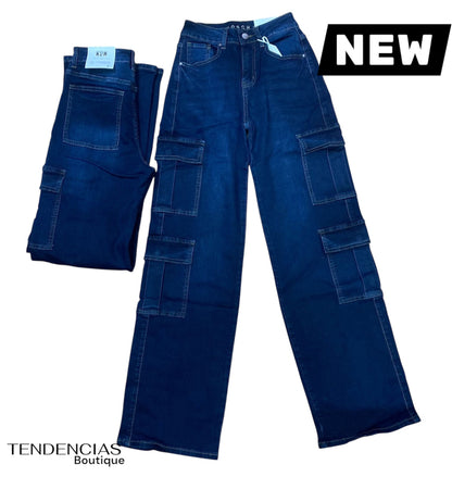 Pantalón Cargo Mezclilla