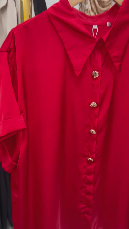 Blusa de satín