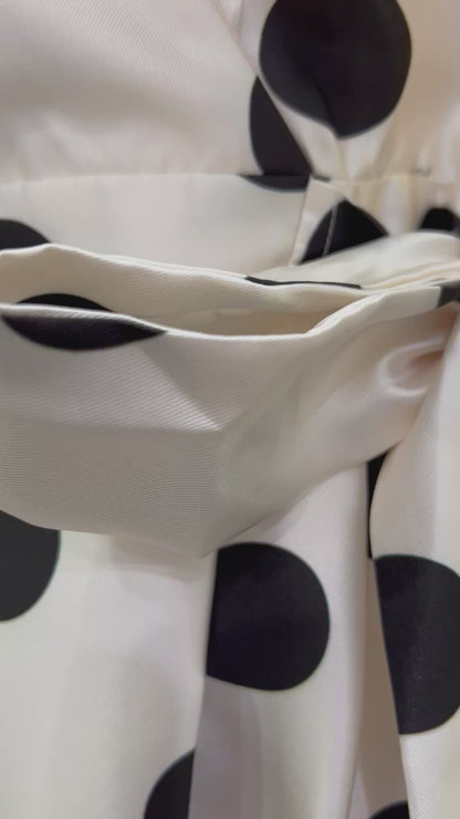 Vestido largo punteado