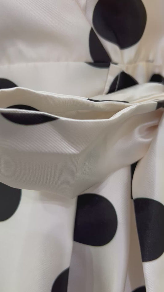 Vestido largo punteado