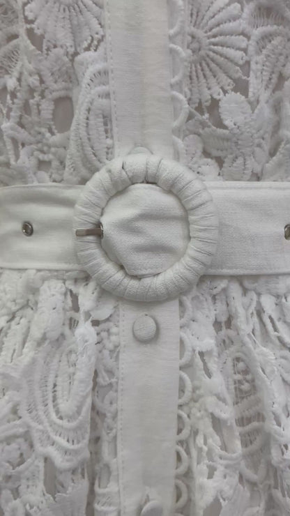 Vestido largo de encaje