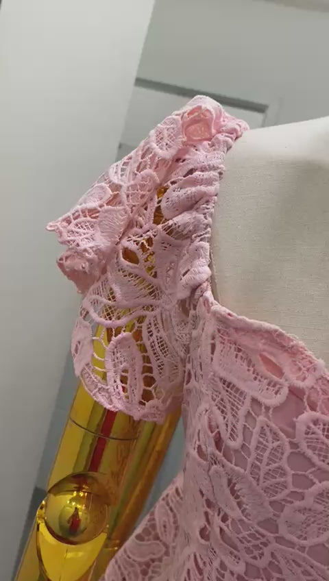 Vestido Crochet Corto