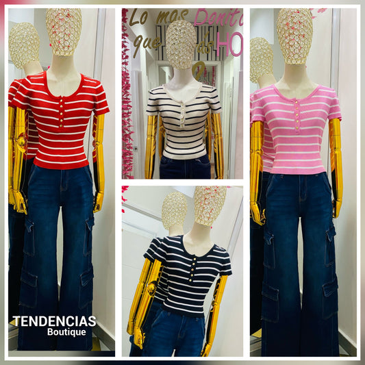 Blusa de tejido  Rayas
