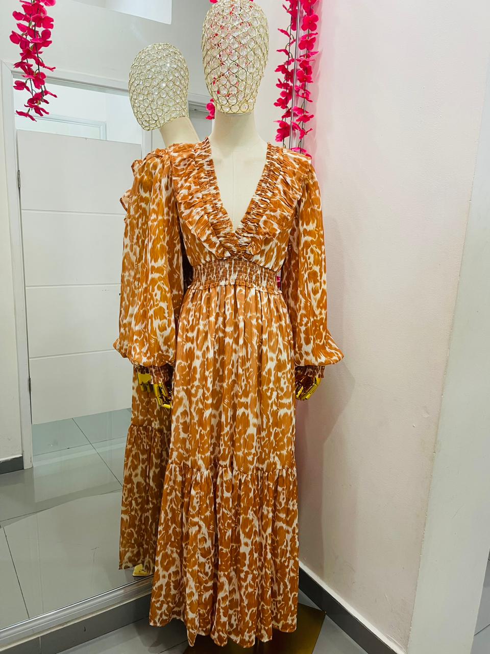 Vestido estampado animal print
