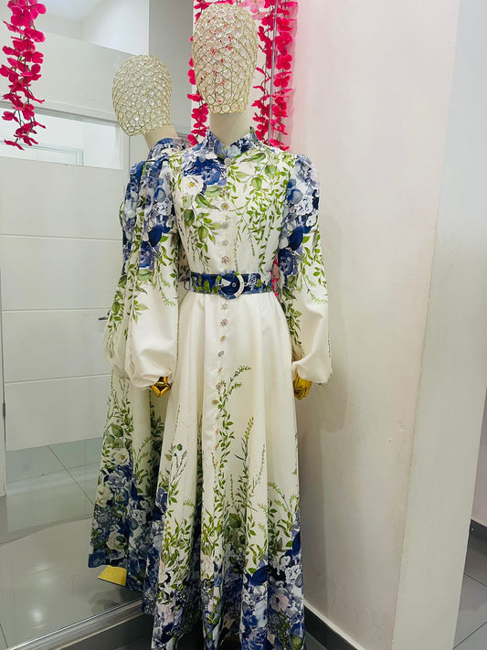 Vestido Largo Flores