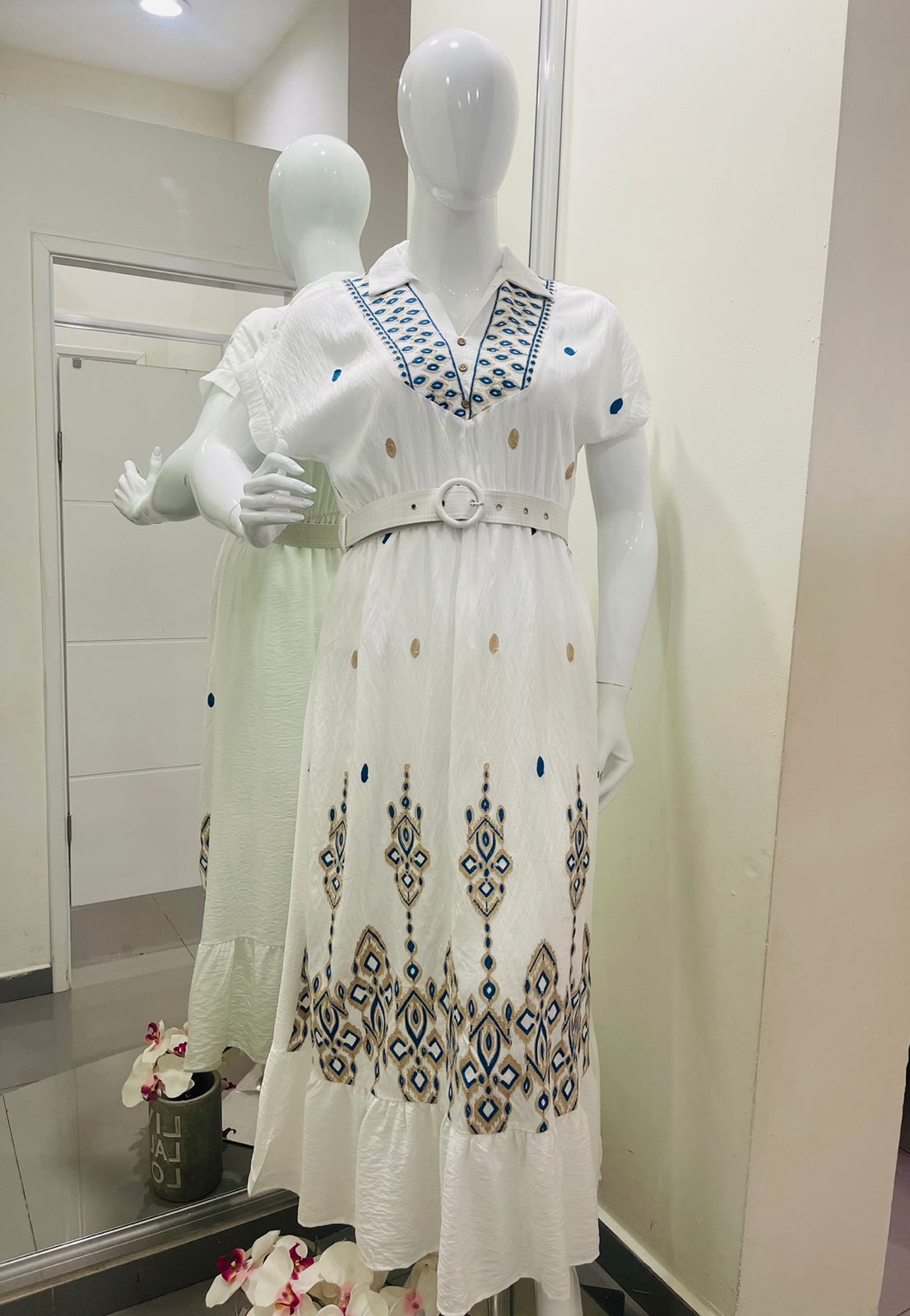 Vestido Largo bordado