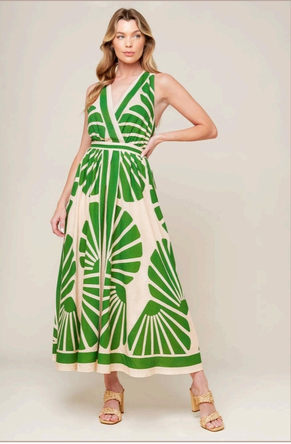 Vestido Estampado Lino