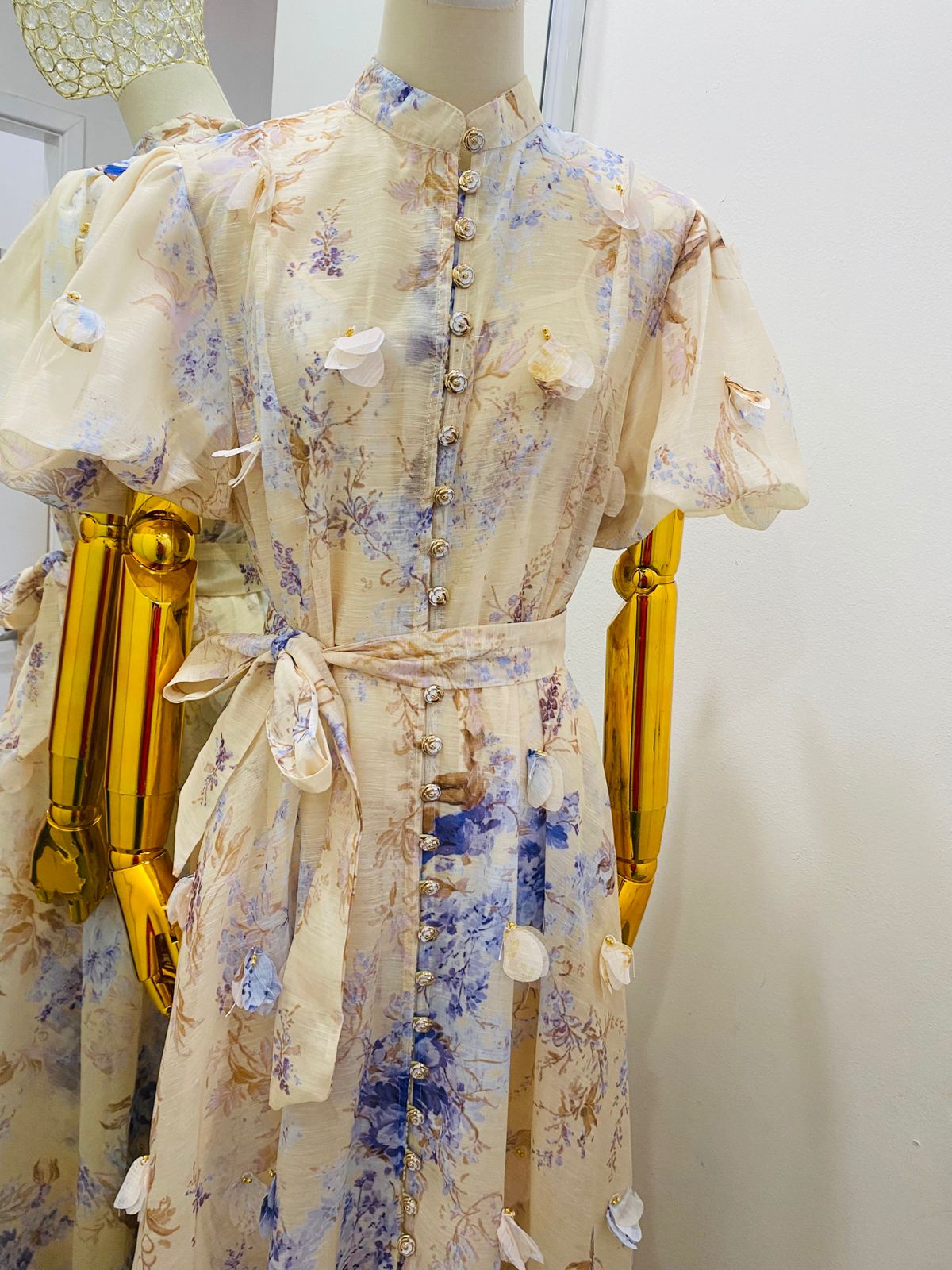 Vestido Midi Flores 3D
