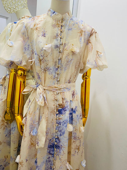 Vestido Midi Flores 3D