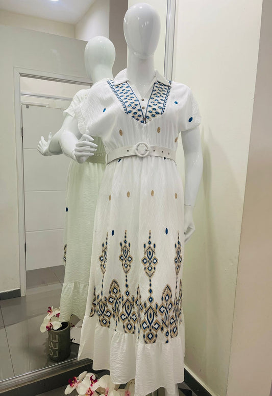 Vestido Largo bordado