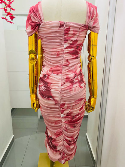 Vestido Mesh Estampado