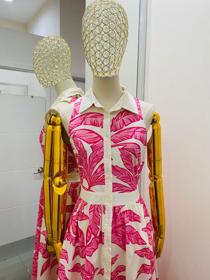 Vestido Estampado Rosa