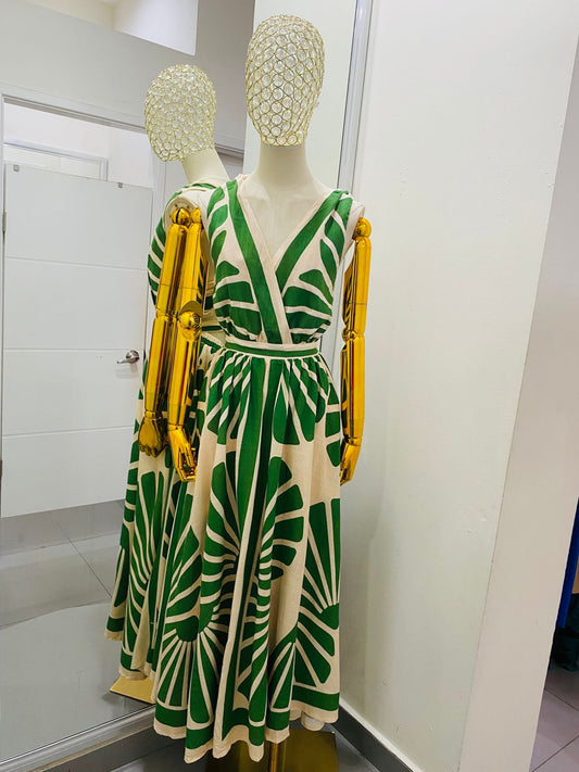 Vestido Estampado Lino